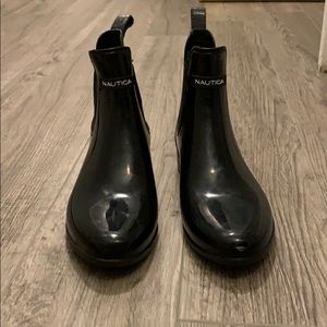 NAUTICA Shayna black ankle rain boots size 9